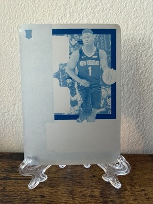 Zion Williamson 2019-20 Panini One And One RC Cyan Printing Plate #15 Rookie 1/1