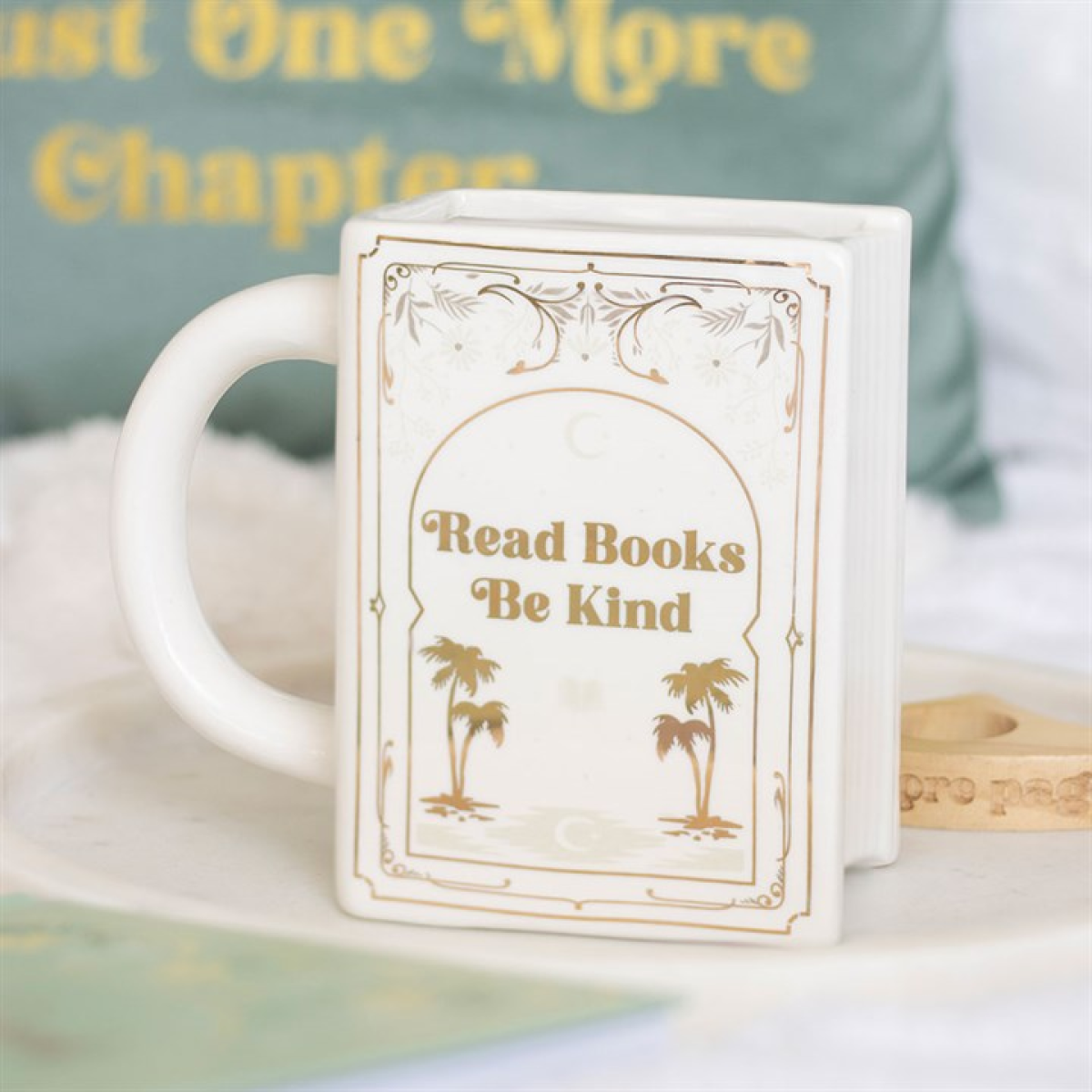 Read Books Be Kind White Book Shaped Novelty Mug. Book Lovers Gift.