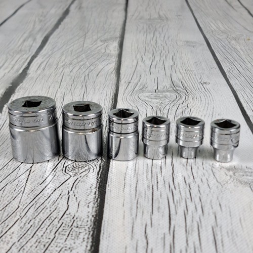 Snap On FS SAE Socket Set 3/8" Dr. 6 Point 7/8 3/4 9/16 3/8 1/4 5/16