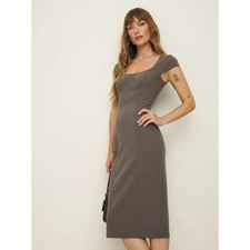 Reformation Coco Midi Dress in Cafe Size 4