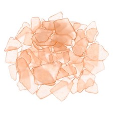 Sea Glass for Crafts, 17OZ/ 500G 20-50mm Bulk Seaglass Decor Piece Orange