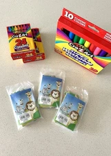 Sets Of 5 Cra-Z-Art Crayons & Super Washable Markers & Zoo Crayons
