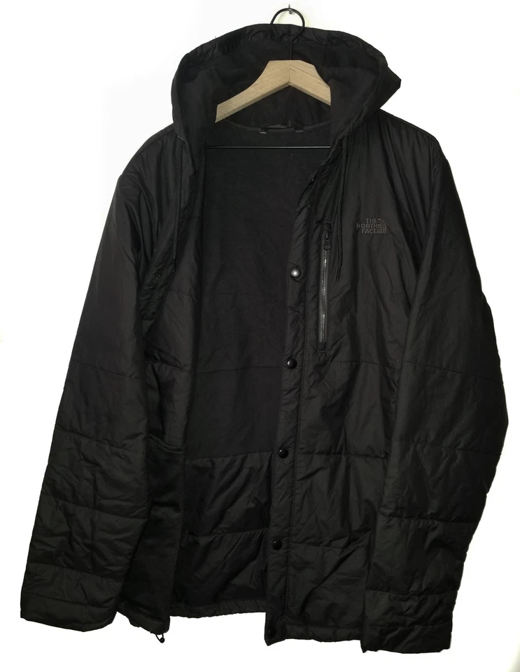 The NORTH FACE Quilted Jacket Black Hooded Fleece Lined Mens BRAND NEW XL - Image 4 of 4