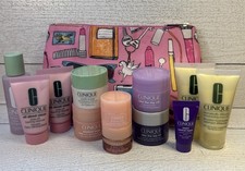 Clinique 12 PCS Various Skincare Travel Gift Set with bag NEW As Pictured