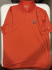 Miami Marlins Nike Golf Polo Shirt Orange Retro Men’s Large