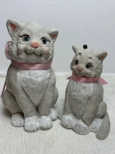 Vtg Cast Art Cat Kitten Figurines Set by Kristin Made in Mexico Dreamsicles