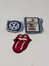 Vintage 1960's-70's Patch Lot Volkswagen VW, Rolling Stones, & Fight Litter
