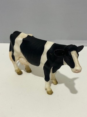 VTG Schleich black & white Holstein milk cow Germany Farm Figurine 2000 Retired