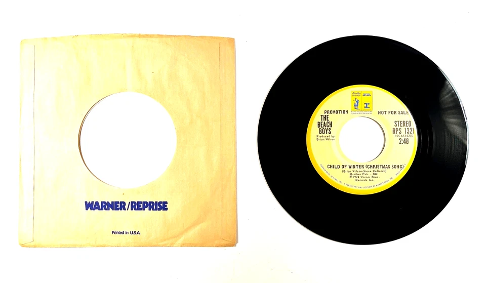 The Beach Boys - CHILD OF WINTER (Christmas Song) - 1974 Promo 45 - RARE! EX Foto 2 de 2