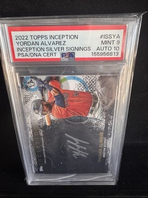2022 Topps Inception - Inception Silver Signings Yordan Alvarez PSA 9