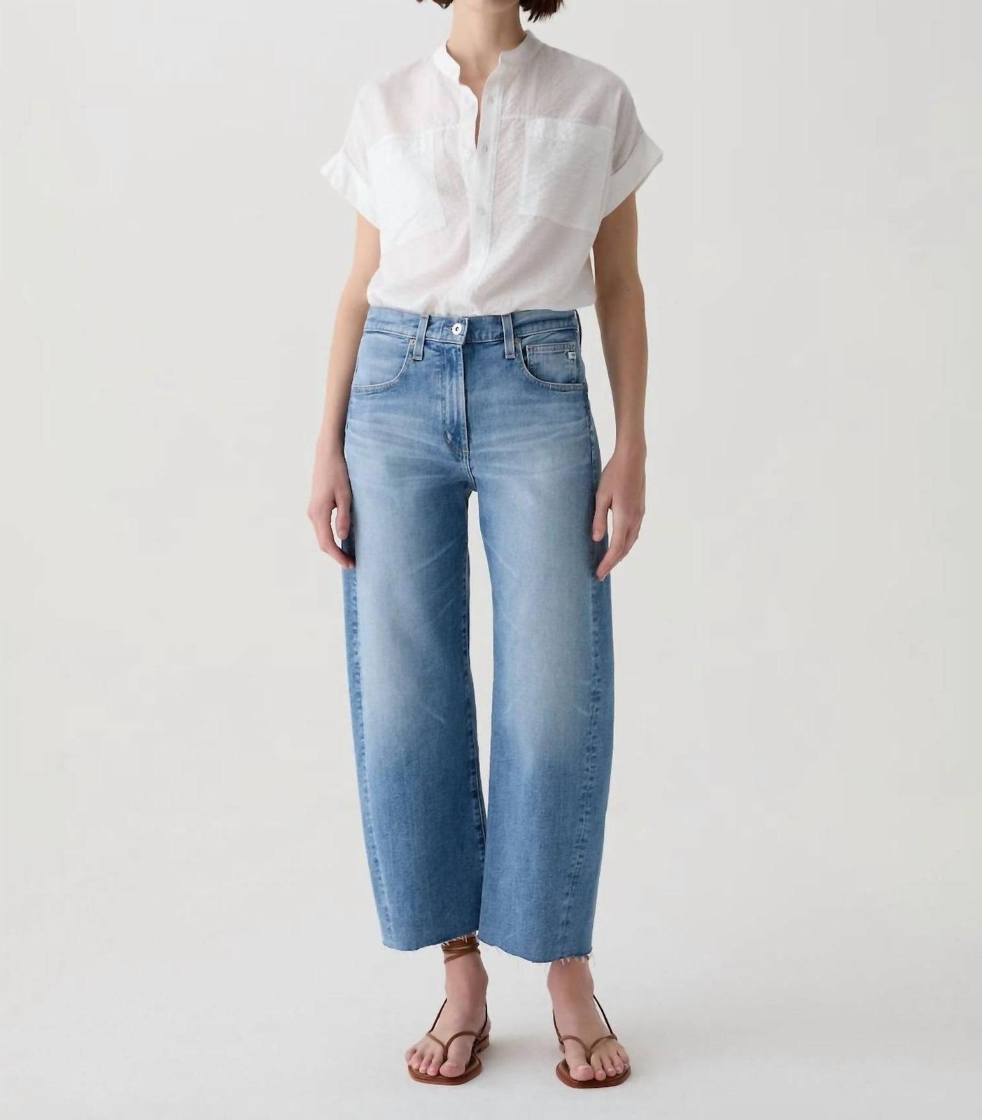 Ag Jeans Hattie High Rise Barrel Crop Jeans Size 28 thumbnail 4