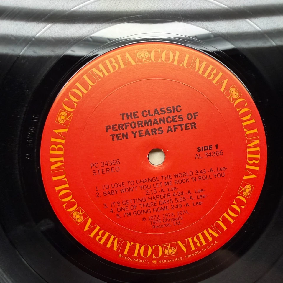 The Classic Performances Of Ten Years After Vinyl LP - 1976 - Columbia PC 34366 - Image 3 of 4