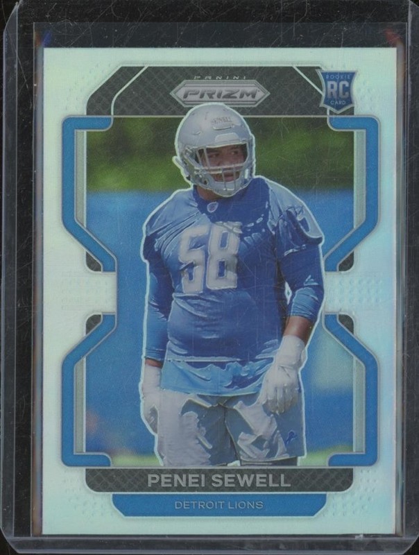 2021 Panini Prizm PENEI SEWELL #429 RC Rookie Silver Parallel Detroit Lions ZU1
