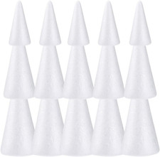 30 Pcs Foam Cones for Crafts Polystyrene Cones Arts and Crafts Supplies DIY Cone