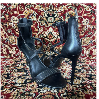 DKNY Black Studded Strappy Heels 
