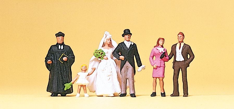 Preiser 10057 Wedding Group Scene Protestant HO Gauge Figures