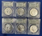 2021 6 Coin 100th Anniversary Morgan & Peace Dollar Set PCGS MS70 First Day