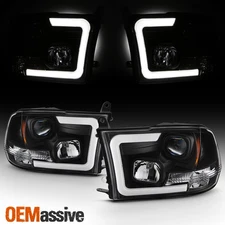 Fits Black 09-18 Ram 1500 10-18 2500/3500 Halogen Model Projector Headlights