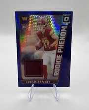 Luke McCaffrey 2024 Panini Donruss Optic Rookie Phenom Blue Hyper #RPB-LMC