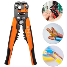 Self Adjusting Insulation Wire Stripper Cutter Crimper Cable Stripping Tools 8"