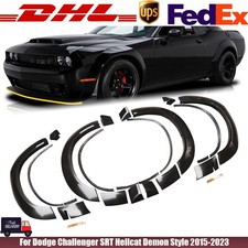 Wheel Fender Flares Black For Dodge Challenger Srt Hellcat Demon Style 2015-2023 Wheel Fender Flares Black For Dodge Challenger Srt Hellcat Demon Style 2015-2023