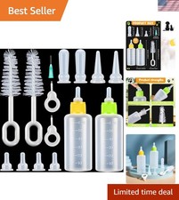 16 Pieces Pet Feeding Bottle Kit Kitten Bottles Kitten Milk Replacer Puppy Mi...