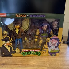 Teenage Mutant Ninja Turtles Cartoon Ace Duck & Mutagen Man 2 Pack Set NECA TMNT