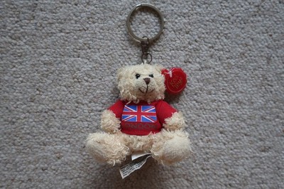 Keel Toys Schlüsselanhänger Teddybär London 8,2 cm X 7,7 cm X 4,5 cm