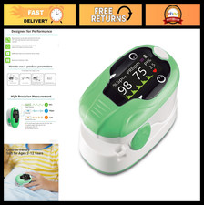 Pediatric Fingertip Pulse Oximeter for Kids - Fast 8-Second SpO2 Heart Rate Mo