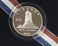 Wright Brothers Monument First Flight Half Dollar Commemorative 2003 USA proof