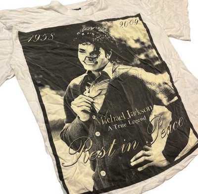 2009 Michael Jackson A True Legend Memorial Rap Tee Style T-Shirt