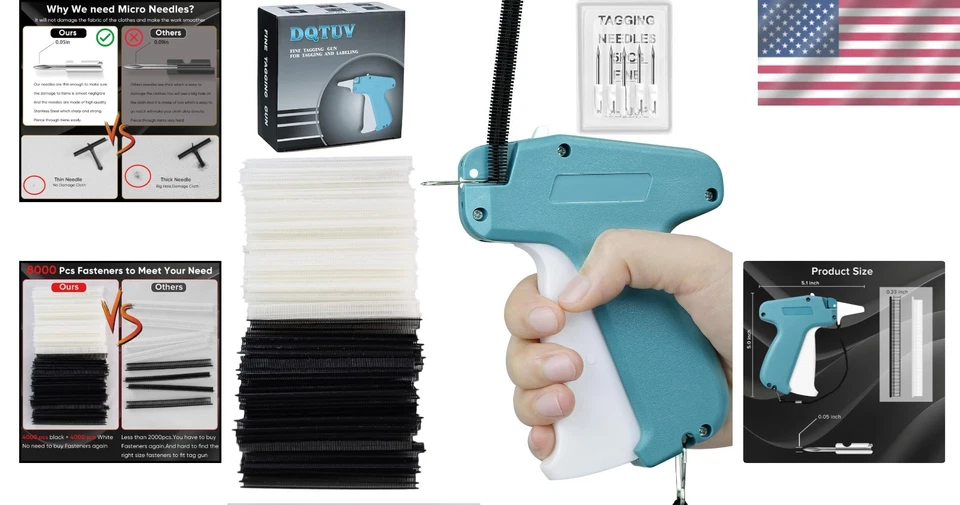 Mini pistola de puntada para ropa con 4000 sujetadores - Solución de reparación instantánea Foto 2 de 4