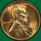 1935 Lincoln Wheat Cent Brilliant Uncirculated BU Coin #40144