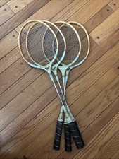 Vintage Sportcraft Moth Badminton Wooden Rackets ,Game Room Decor Sold as a Set
