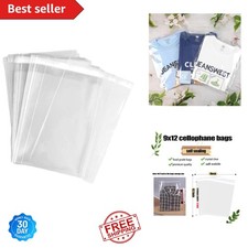 50 Pcs 9" x 12" BPA-Free Clear Cello Bags - Secure Packaging for All Occasions