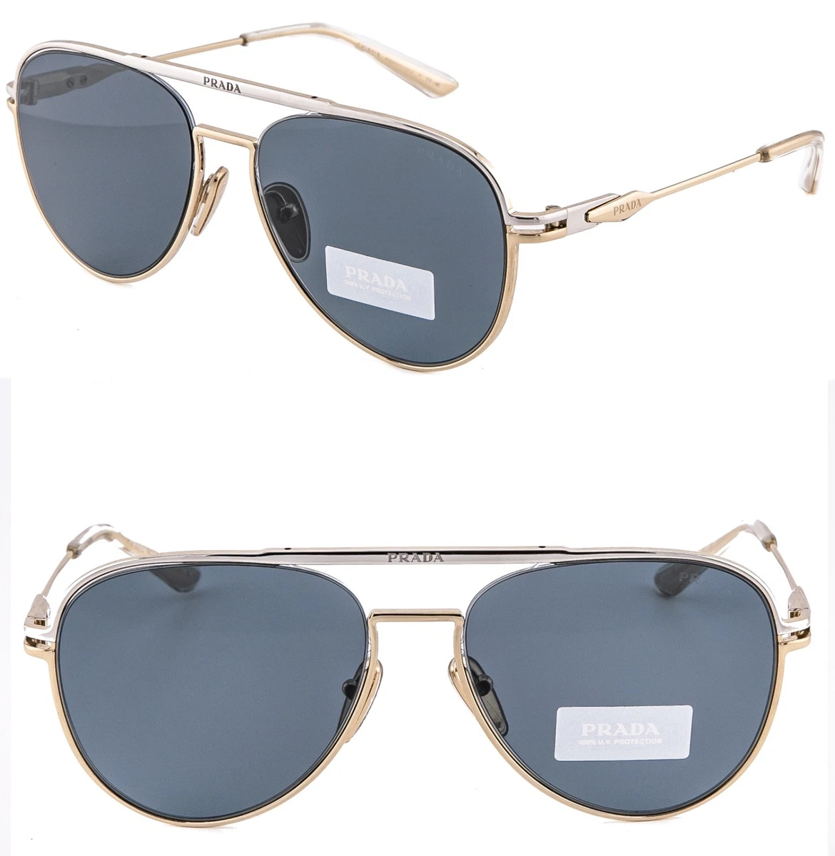 PRADA Aviator Blue Sunglasses for Men for sale | eBay