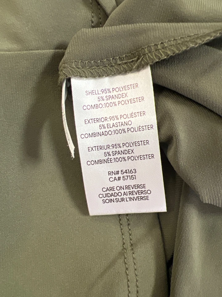 Calvin Klein Women’s Green Sheer Flutter Sleeve Blouse - L - Image 4 of 4