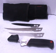 Kershaw Knife 3 Interchangeable blades & Sheath BT-1 BT-2 BT-4 Fillet Blade