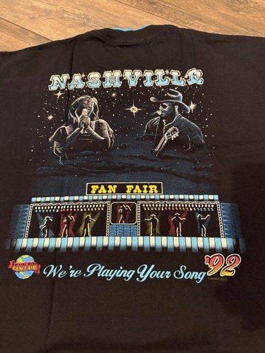 Vintage 90s Single Stitch Nashville Country Music Fan Fair Tennessee Shirt XL - Bild 2 von 9