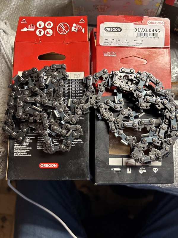 Set Of 2 Oregon Chain for Remington 076728K 12" Electric Chainsaw  91VXL045G NIB