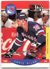 1990-91 Pro Set #205 Chris Nilan New York Rangers