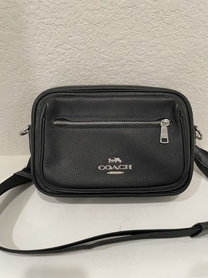 COACH Elias Crossbody - CJ509 Silver/Black - Refined Pebble