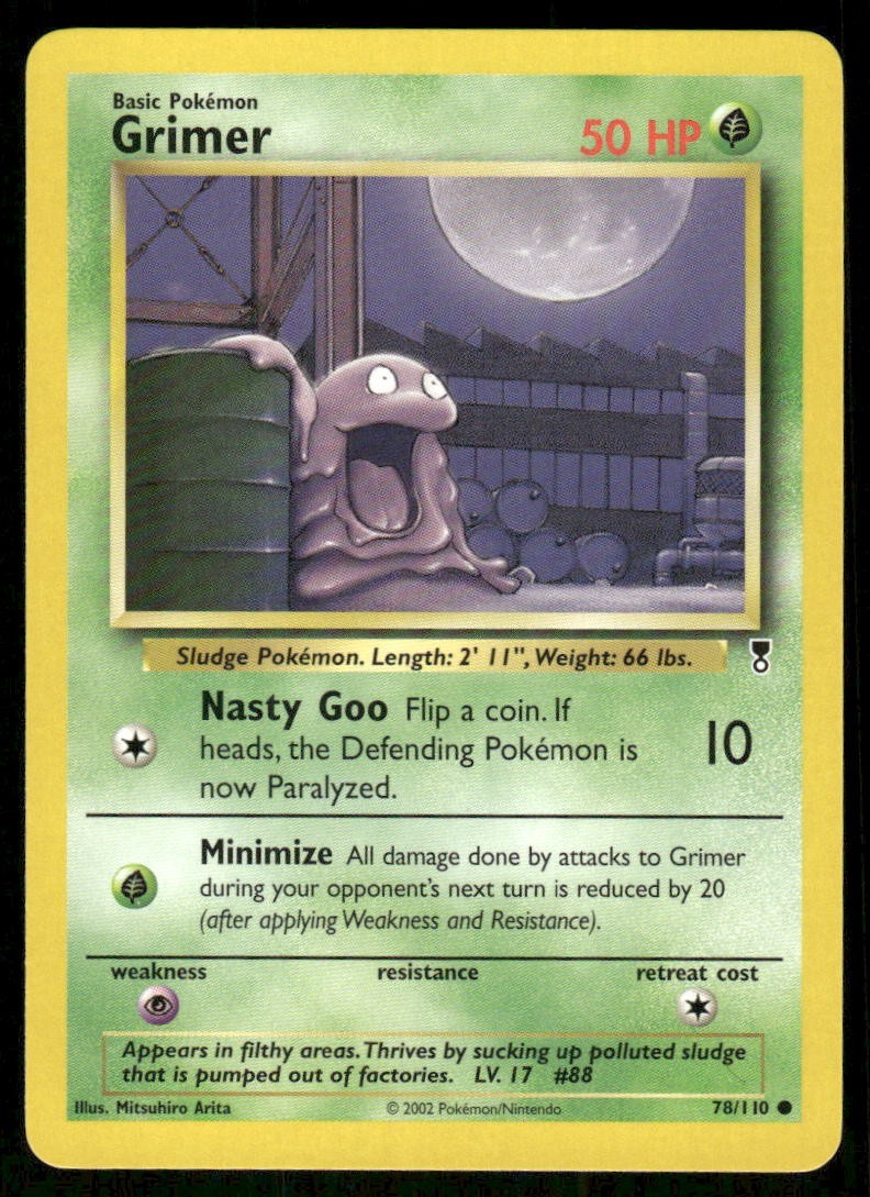 Pokemon Tcg Grimer #78 Pokemon Legendary Collection NM