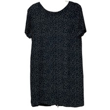 Madewell Black Polka Dot Shift Dress Size 10 Back Zip Minimalist Chic