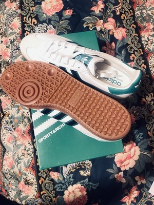 Adidas Samba Sporty & Rich AS 250 S&R 9.5 Men | White w/Green & Blue Stitch