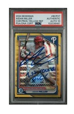 2024 Bowman Chrome 1st Prospect IP Auto Insignia Yellow Ref /75 Aidan Miller