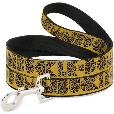 Dog Leash 6-FEET BUCKLE-DOWN Shapes Gold/Leopard Brown (US IMPORT)