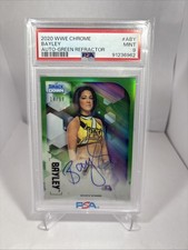 2020 WWE Topps Chrome Bayley Green Refractor Auto /99 PSA 9