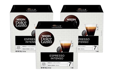 Nescafe Dolce Gusto Coffee Pods, Espresso Intenso, 16 Count (Pack of 3) 