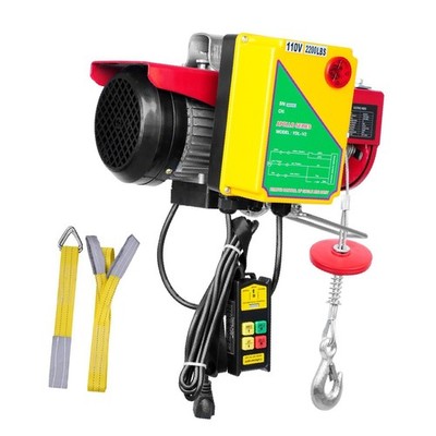 Electric Crane 220v 2200 Lbs Wireless Remote Hoist Pure Copper Motor for Factory